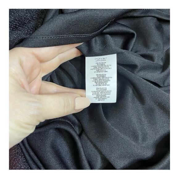 Betsy Adam Prom Dress/Gown Goth/Formal Ball Gown Split Ombre Mesh Black Red Sz 6 - Picture 9 of 10